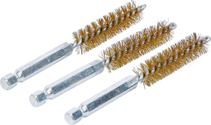 Productafbeelding BGS Messing borstel | 12 mm | Aandrijving zeskantkop 6,3 mm (1/4") | 3 stuks.