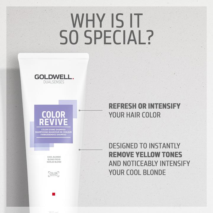 Actual product image Goldwell Color Revive Color Giving Shampoo Cool Blonde Shampoo (250 ml, Liquid shampoo)