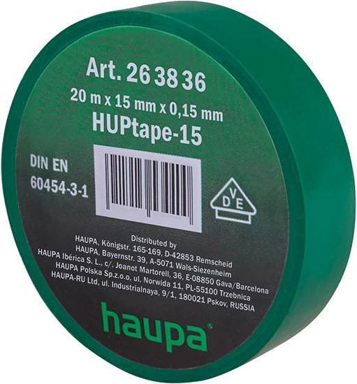 Immagine prodotto Haupa Nastro isolante PVC 15mm 20m gn 105°C 0,15mm 263836 (15 mm)