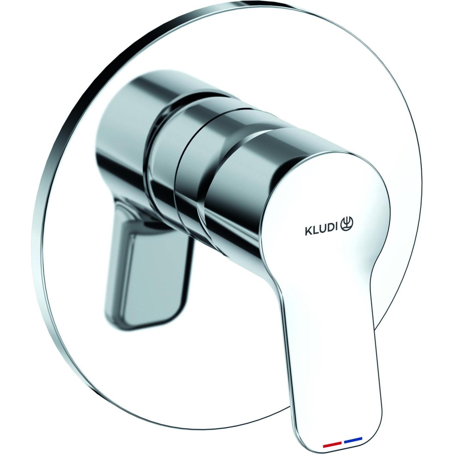 Kludi, Rubinetteria per bagno, PURE&EASY Mitigeur monocommandé encastré pour douche, montage mural, 28 l/min, chrome, 377550565