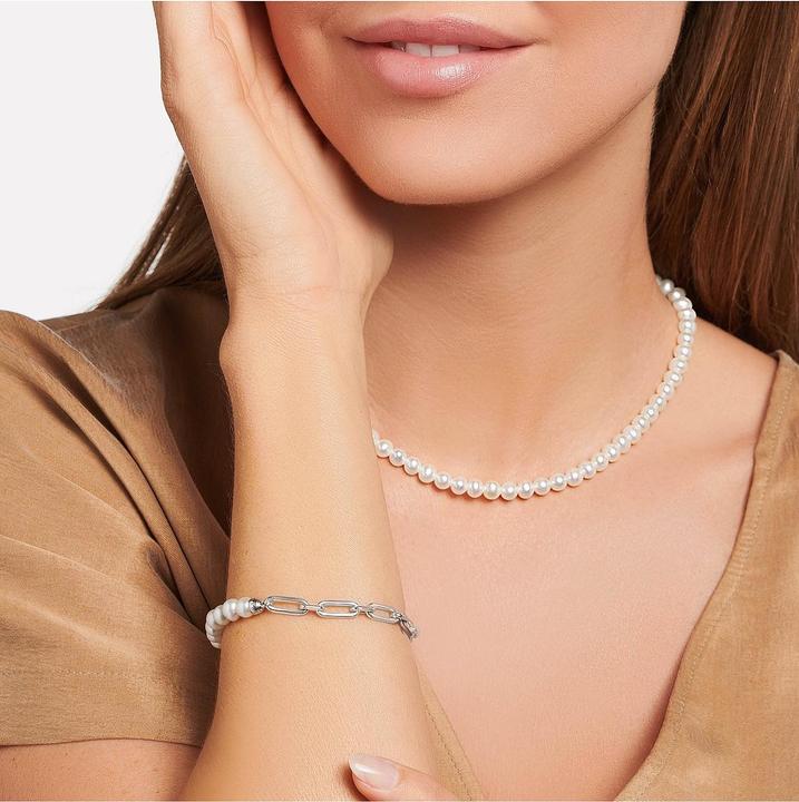 Immagine prodotto Thomas Sabo Bracciale link e perle argento (19 cm, Argento 925)