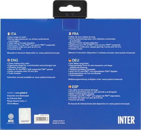 Image du produit GED Wired Controller FC Inter 3.0 (PS4) (PS4, PC)