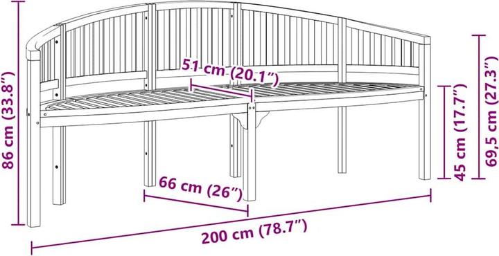 Produktbild vidaXL Gartenbank