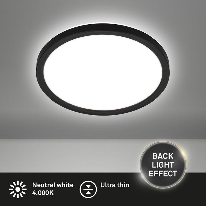 Produktbild Briloner LED Panel, black, 1xLED-Board/16W/1900lm 4000K, on/off, IP20 (1900 lm)