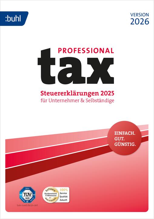 Actual product image Buhl Data Service tax 2026 Professional ESD DE (1 User, 1 Devices/Users, unlimited)