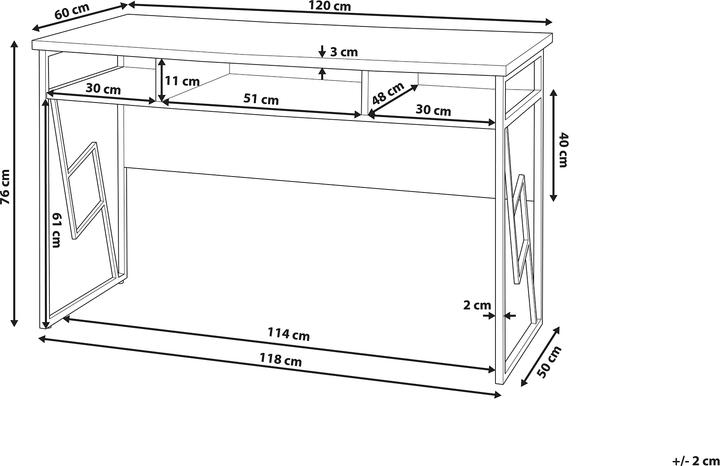 Actual product image Beliani Forres (120 x 60 x 76 cm)