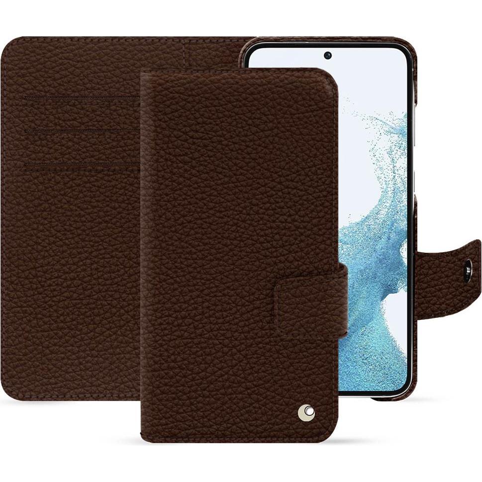 Noreve Lederschutzhülle Samsung Galaxy S23 (Samsung Galaxy S23), Smartphone Hülle, Braun