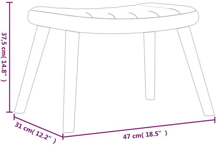 Actual product image vidaXL Schaukelstuhl mit Hocker