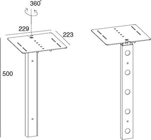 Actual product image Multibrackets Camera holder HD black, load capacity 10 kg (AV Support)