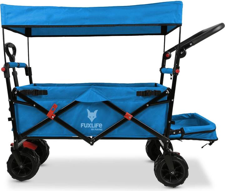 Produktbild Fuxtec Strand-Bollerwagen FX-CTB800 mit UV-geschütztem Sonnendach,Schiebegriff & Innenraumverlängeru
