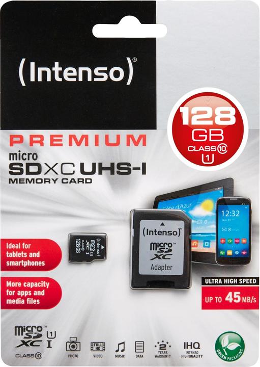 Immagine prodotto Intenso UHS-I Premium (128 GB, microSDXC, U1, UHS-I)