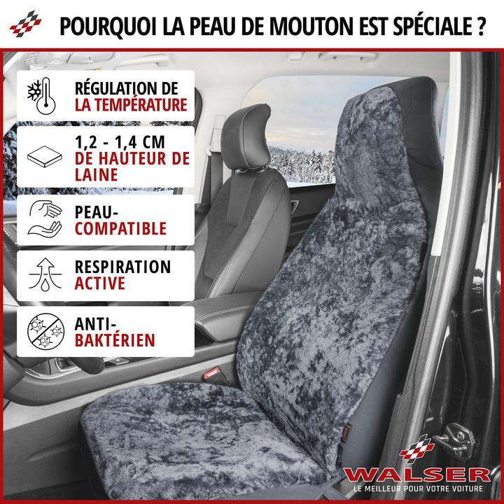 Actual product image Walser Car seat cover lambskin lambskin cover Zoya car seat cover lambskin anthracite