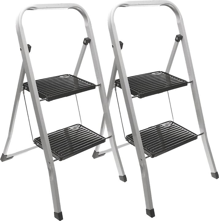 Actual product image Storage Solutions Set of 2 folding stepladders, with two steps (Stile)
