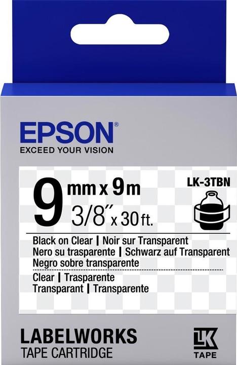 Epson Labelcassette Lk-3tbn (0.90 cm, Zwart)