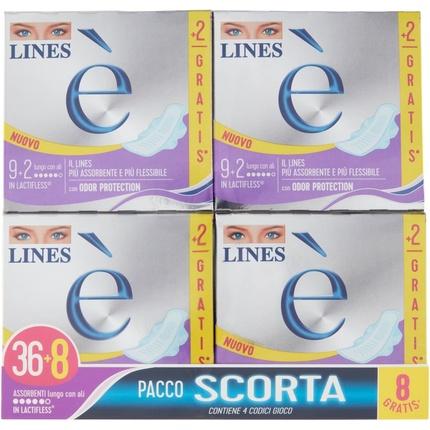Immagine prodotto Lines Lungo con ali Lactiflex 36 pezzi + 8 pezzi gratis (1x)