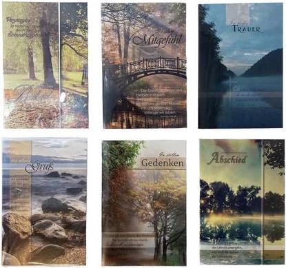 Magni Begrafeniskaarten 100s 6 assorti (100 Pcs.)