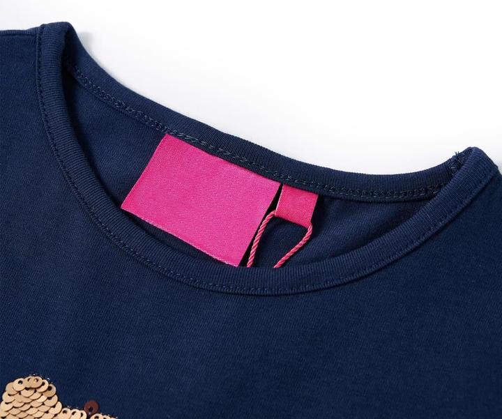 Produktbild VidaXL Kinder-Langarmshirt Marineblau 92,Material: 95 % Baumwolle (92)