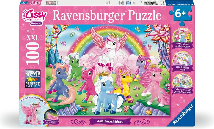 Actual product image Ravensburger Children's puzzle - Lissy Pony Activity - 100 piece activity puzzle with puzzle block, comic strip (100 pieces)