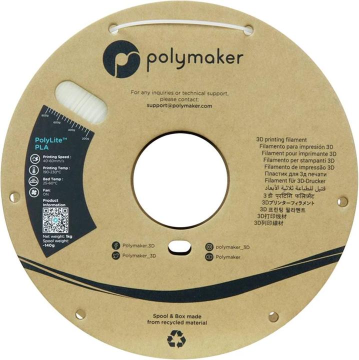 Produktbild Polymaker PolyLite PLA Glow in the Dark Green 1.75mm 1kg (PLA, 1.75 mm, 1000 g, Grün)
