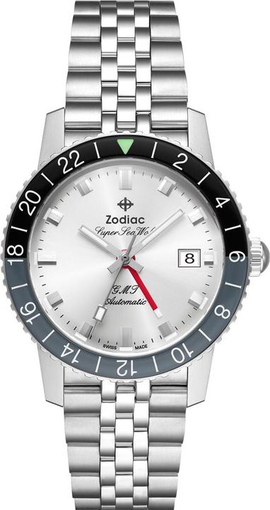 Actual product image Zodiac Super Sea Wolf GMT Automatic (Analogue wristwatch, 40 mm)