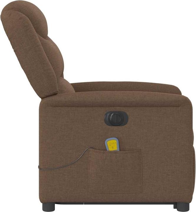 Immagine prodotto VidaXL Poltrona massaggiante con ausilio stand-up in tessuto marrone