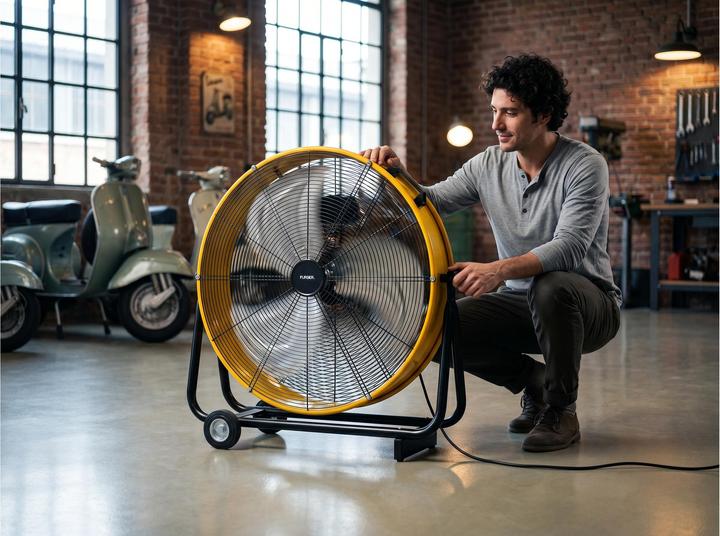 Produktbild Furber Bodenventilator Vayu-Fortis 24, Schwarz/Gelb