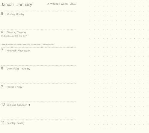 Produktbild Premium Timer Small 'Oase' 2026 (A6)