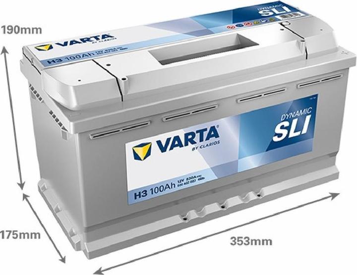 Immagine prodotto Varta Accumulatore 12V 100Ah/830A (P+ standard) 353x175x190 B13 (rozruchowy) (12 V, 100 Ah, 830 A)