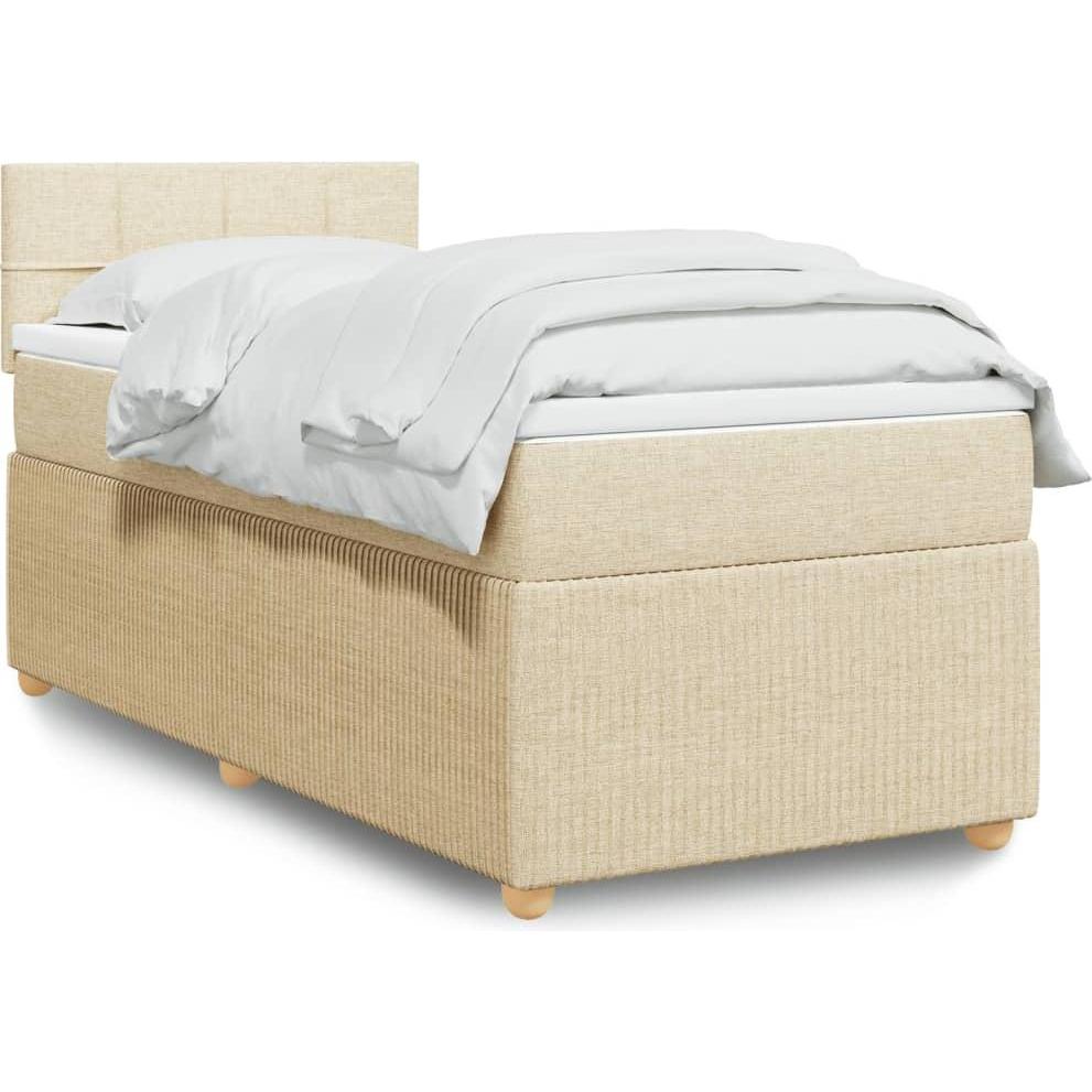 VidaXL, Bett, Bo x springbett mit Matratze 120 x 190 cm Stoff (120 x 190 cm)