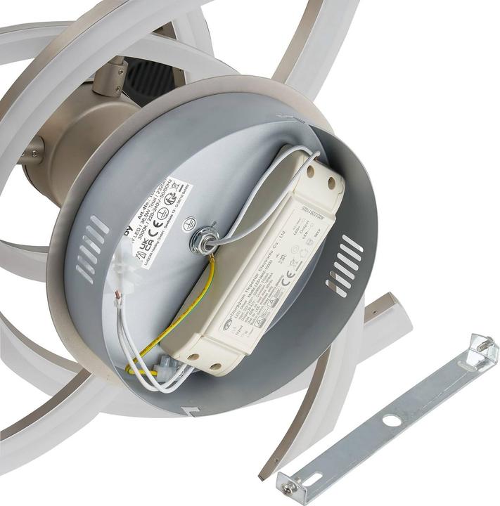 Produktbild Lindby Divalis LED-Deckenlampe, stepdim, nickel (2320 lm)