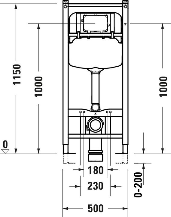 Produktbild Duravit DuraSystem Unterputz-Rahmen für wandhängende WC-Becken