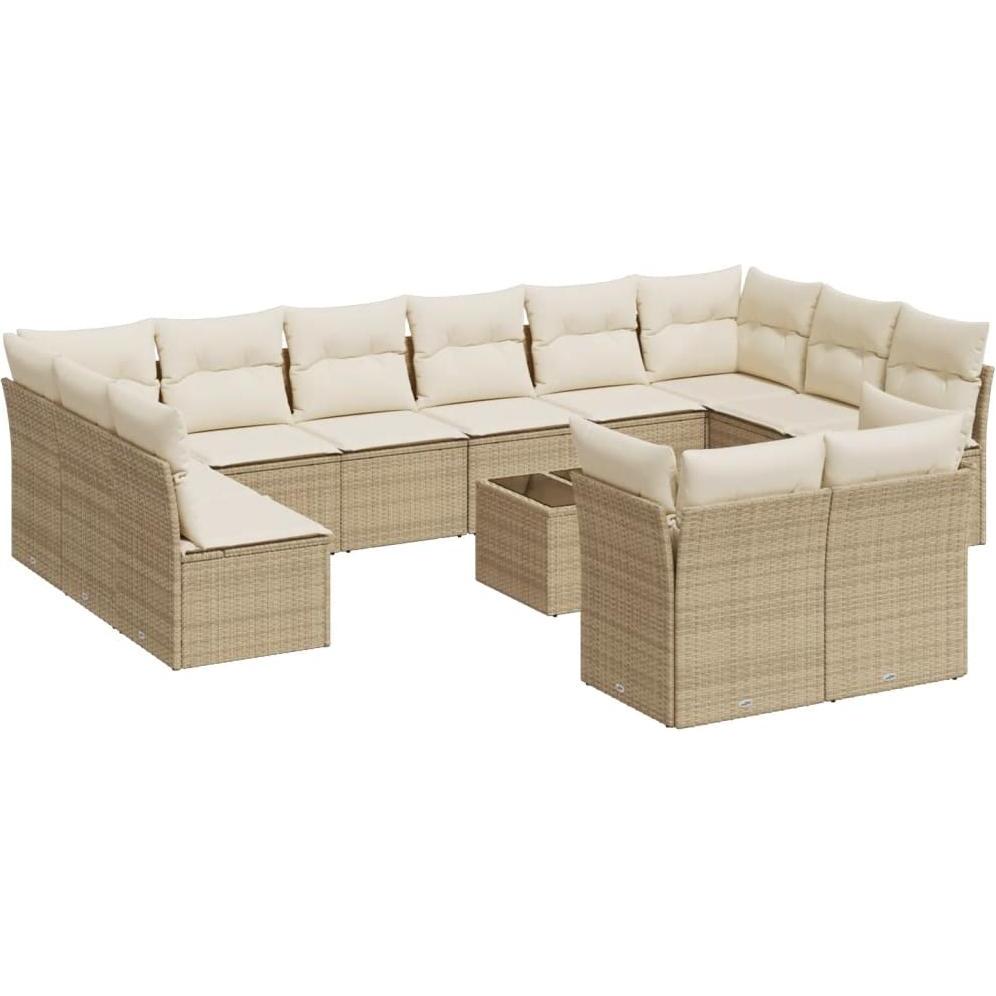 VidaXL, Gartenlounge, 10-tlg. Garten-Lounge-Set mit Kissen