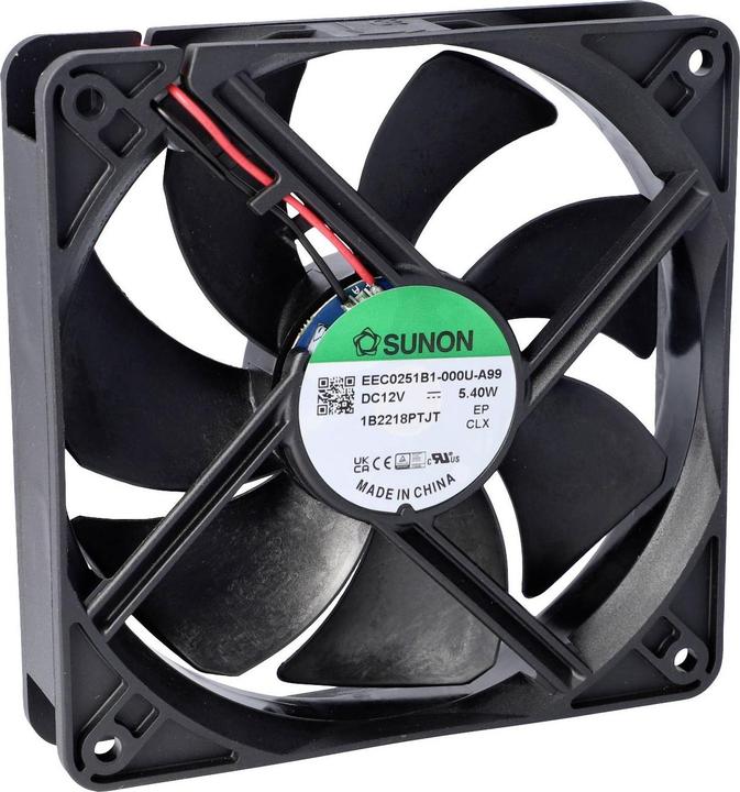 Actual product image Sunon EEC0252B3-000U-A99 Axial fan 24 V/DC 127.39 m³/h (L x W x H) 25 x 120 x (120 mm, 1x)