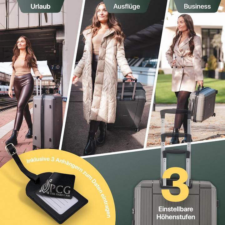 Immagine prodotto PCG The Hard Case Hartschalenkoffer mit TSA Schloss und 4 Rollen (88 l)