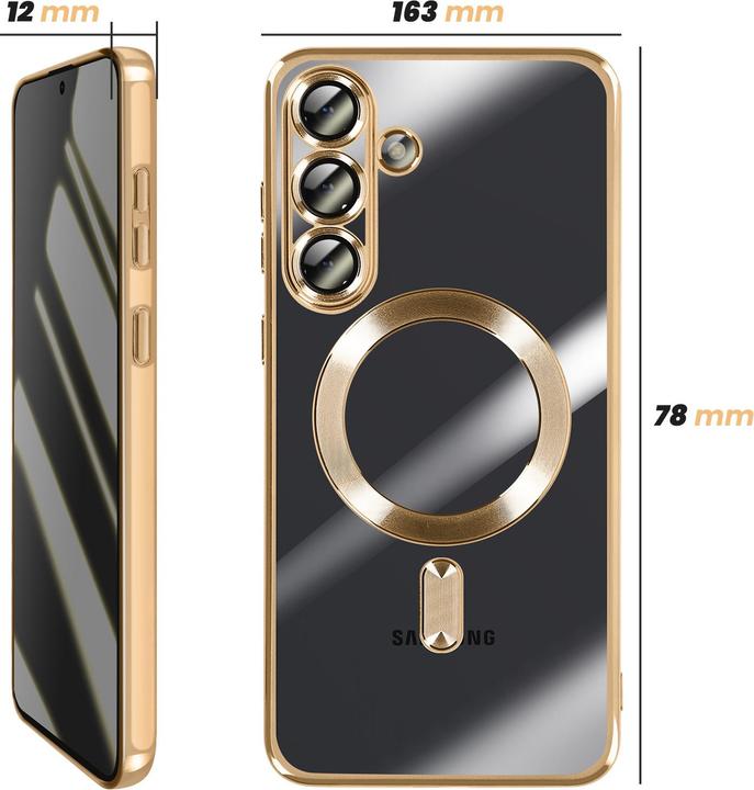 Produktbild Avizar MagSafe Hülle Galaxy S25 FE weich chrom (Samsung Galaxy S25 FE)