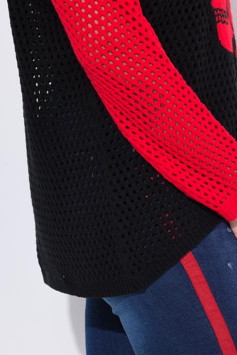 Image du produit Angel of Style Pull en maille ajourée, motif tête de mort, coupe Relaxed Fit (50, 52)