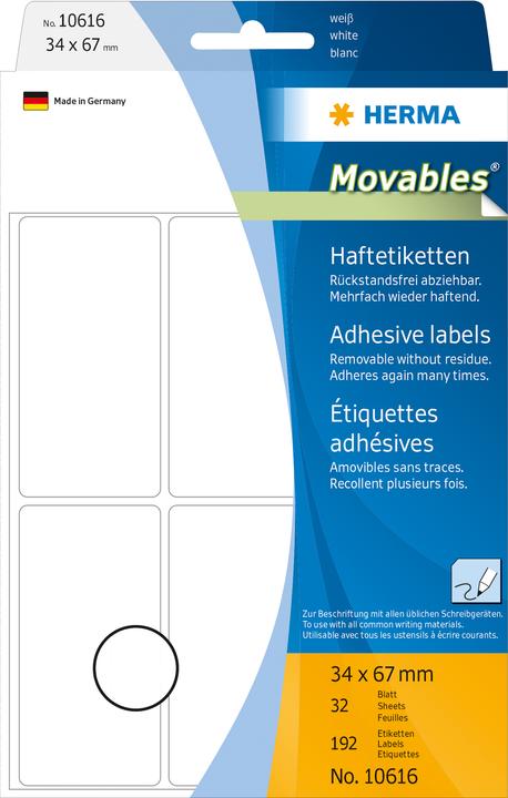Produktbild Herma Ablösbare Vielzweck-Etiketten