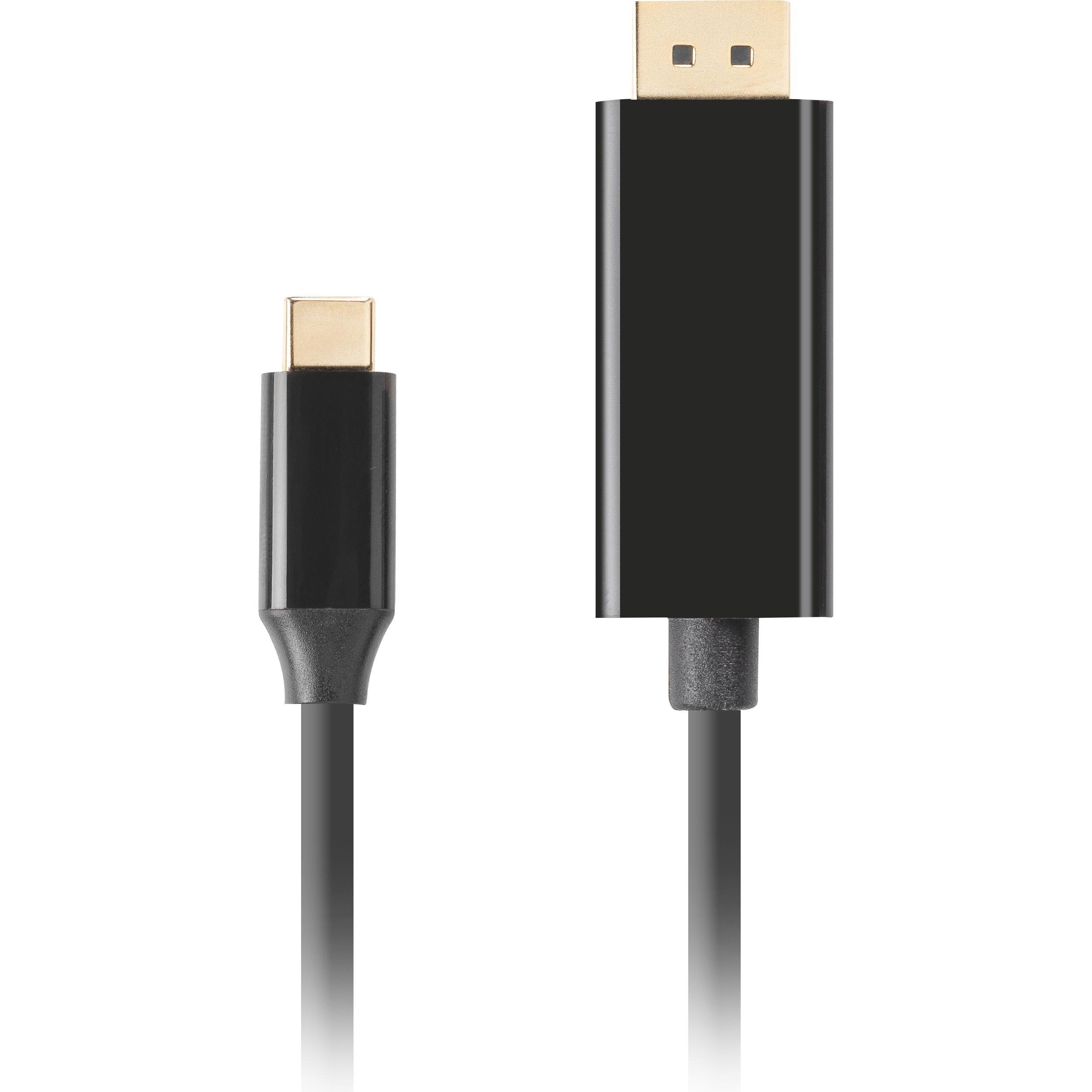 Thumbnail - Lanberg CA-CMDP-10CU-0010-BK video cable adapter USB Type-C DisplayPort Black (1 m, DisplayPort), Video Kabel