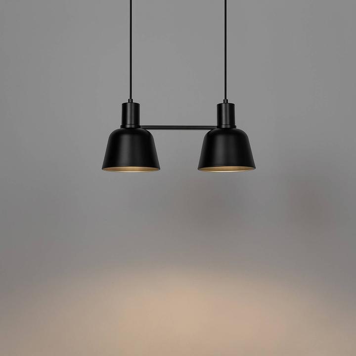 Actual product image Lucande Servan 2 pendant light Black (E27)