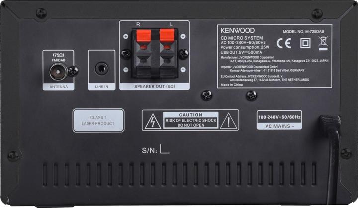 Immagine prodotto Kenwood M-725 DAB (Bluetooth, Lettore CD, 2x 25 W)