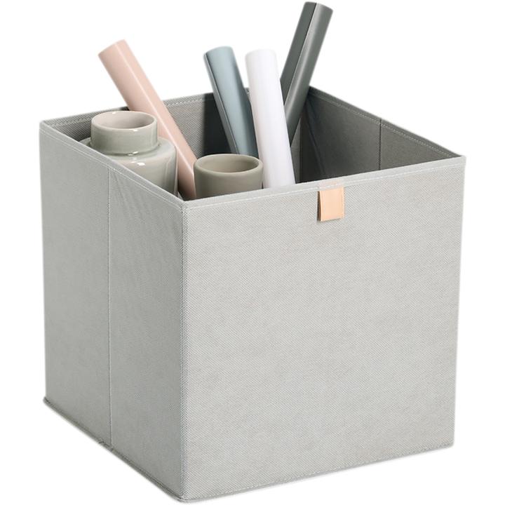 Image du produit Zeller Present Boîte de rangement non tissé gris 32x32x32 cm (32 x 32 x 32 cm, 2.39 l)