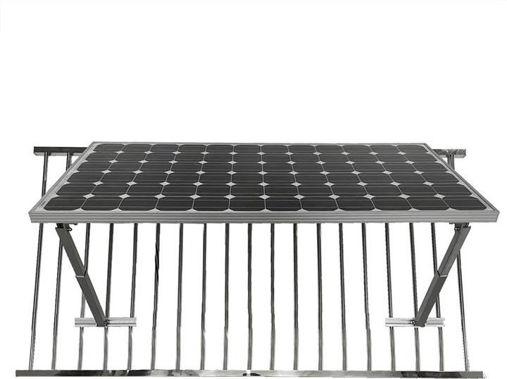 Actual product image Offgridtec Solar module holder for balcony railing Frame height 3035mm Tilt-adjustable