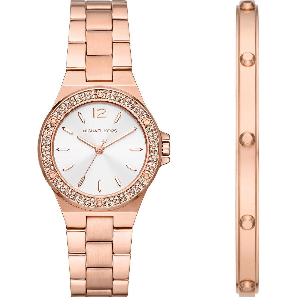 Michael Kors, Armbanduhr, Lennox, Rosa, (Analoguhr, 33 mm)