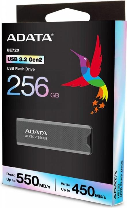 Actual product image Adata USB 256GB UE720 3.2 Gen2 Grey (256 GB, USB-A, USB-C)