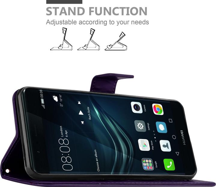 Actual product image Cadorabo Flower Book Cover (Huawei P9)
