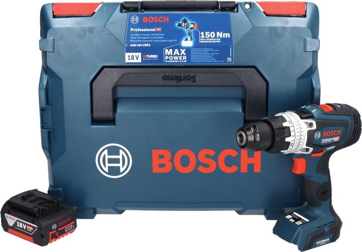 Produktbild Bosch Professional Bosch GSB 18V-150 C Professional Akku Schlagbohrschrauber 18 V 150 Nm Biturbo Brushless + 1x Akku 5 (Akkubetrieb)