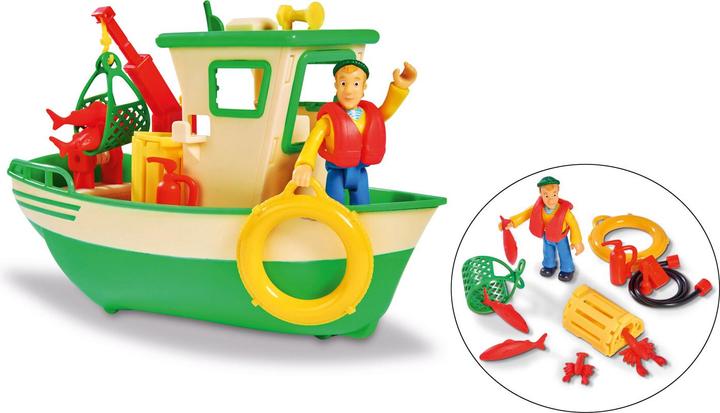 Actual product image Simba Sam Charlie's fishing boat with figure