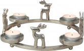 Produktbild IKO Metall-Adventskranz mit Rentieren d=40cm h=12cm