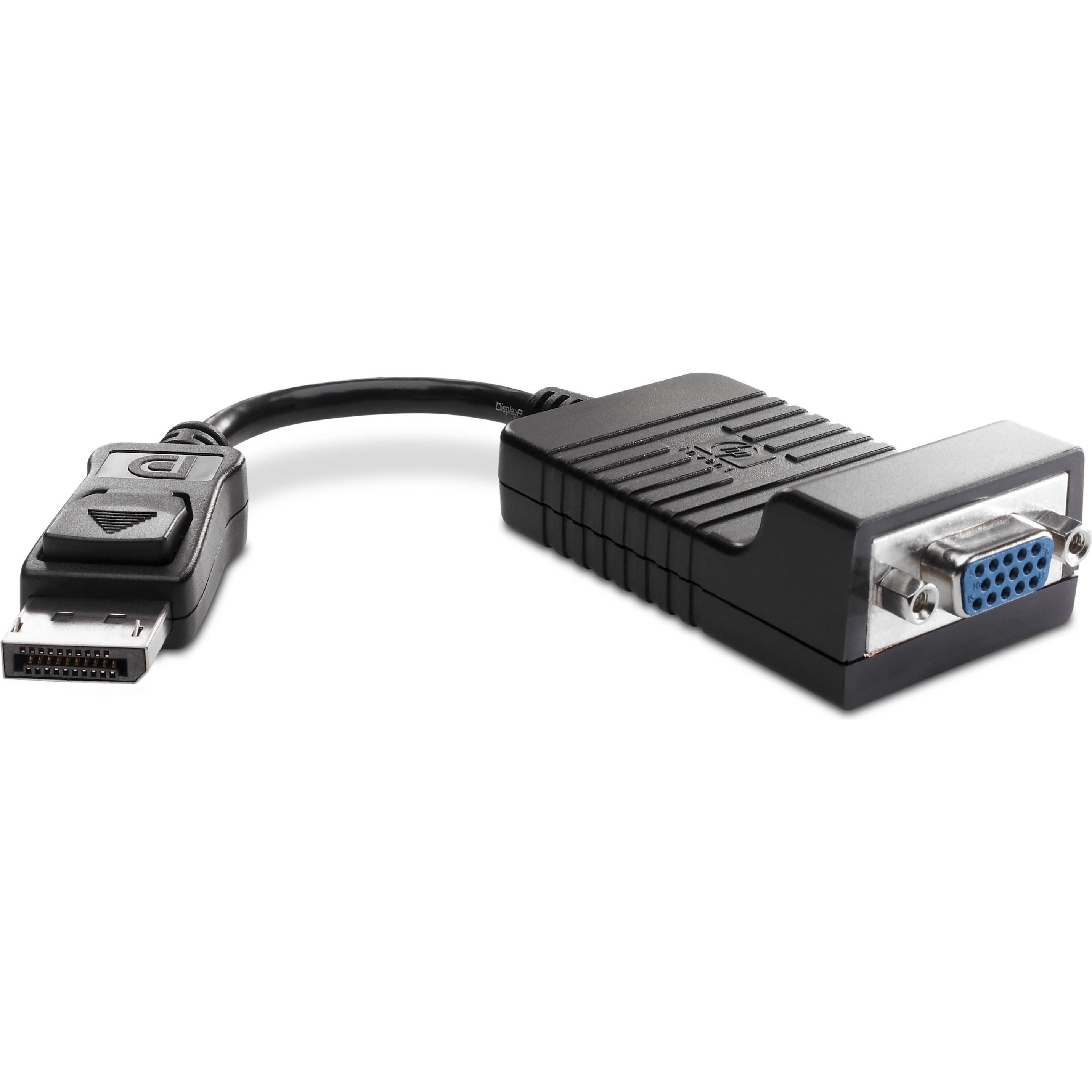 HP DisplayPort zu (VGA, 20 cm), Data + Video Adapter, Schwarz