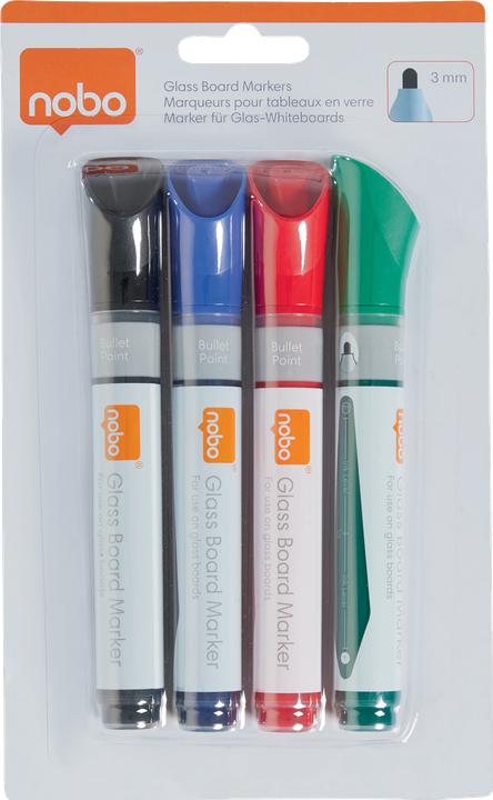 Actual product image Nobo Glass board marker (4 x)